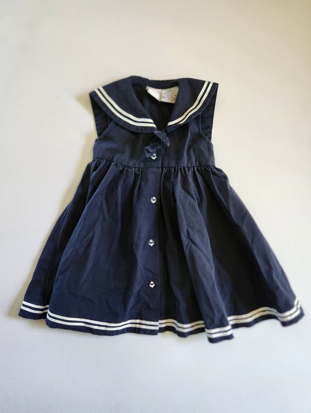 Little Goodies Girls Navy Sailor Dress Size 3T